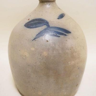 1079	STONEWARE BLUE DECORATED JUG, APPROXIMATELY 11 IN HIGH
