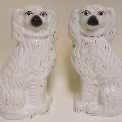 1203	LARGE PAIR OF STAFFORDSHIRE DOGS, APPROXIMATELY 15 IN HIGH
