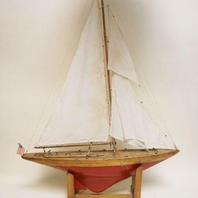 1314	POND BOAT ON STAND, APPROXIMATELY 31 IN X 42 IN HIGH
