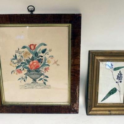 1185	2 BOTANICAL WATERCOLORS, ARTIST SIGNED, LARGEST APPROXIMATELY 15 IN X 17 IN
