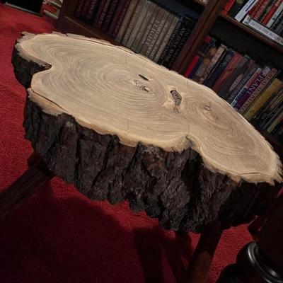 Live edge side table
