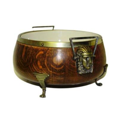 Lot 012  
Art Deco Egyptian Revival Wooden Centerpiece Bowl 1920s