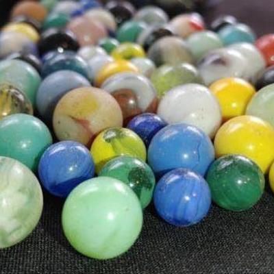 Vintage glass's & clay marbles