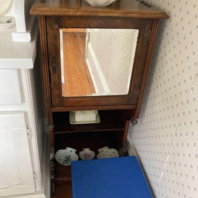 Wood Cabinet With Mirror