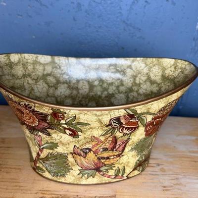 Raymond Waites Floral Ceramic Bucket Vase