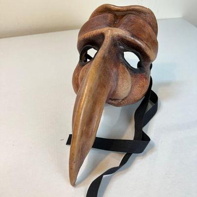 Leather Venetian Zanni Parade Mask