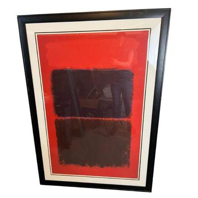 Mark Rothko Large Framed Light Red Over Black Reproduction Print