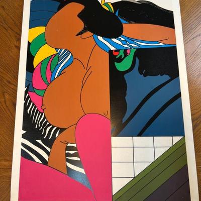Go (Tsuyoshi) Yayanagi (Japanese, 1933-Present) "The Tale Of Genji 2" 1974 Signed & Dated Silkscreen Print