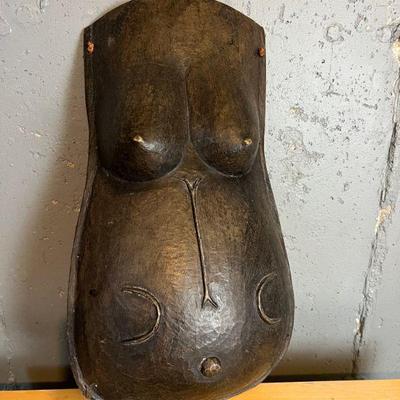 Wooden African Female Body Shield