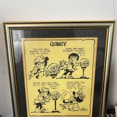 Ted Shearer Signed "Quincy" Comic Strip