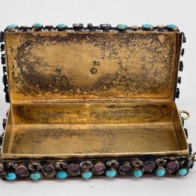 24K gold turquoise jewelry box