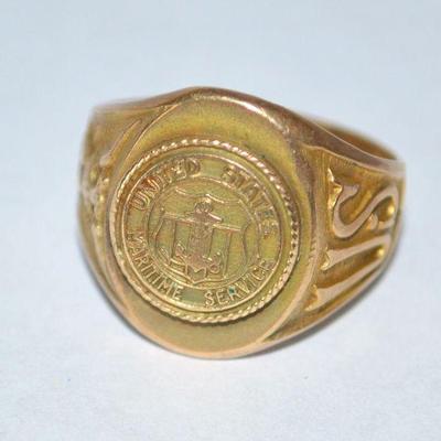 US Maritime 10kt Gold Ring