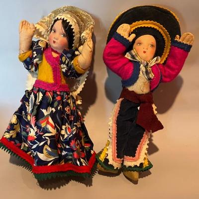 vintage Mexican and South American dolls