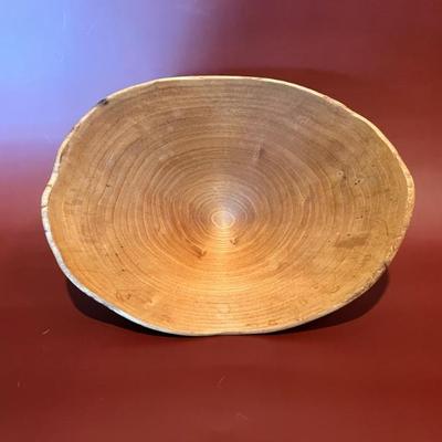 hand lathed elmwood bowl