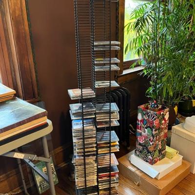 tons of CDs and a CD tower