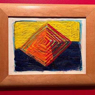 abstract painting by Ted Stanuga, Chicago artist, 12" x 15"