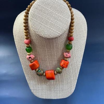 Vintage costume jewelry, many pieces from India, Africa, Mexico, as well as Native American and Alaskan pieces, tons of necklaces,...