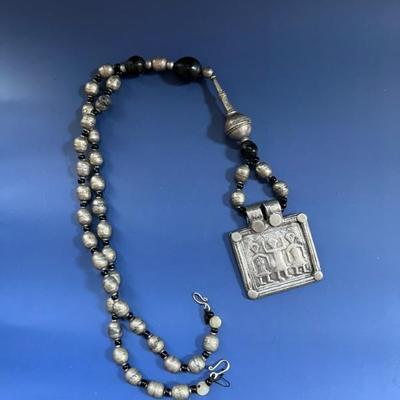 Vintage costume jewelry, many pieces from India, Africa, Mexico, as well as Native American and Alaskan pieces, tons of necklaces,...
