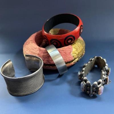 Vintage costume jewelry, many pieces from India, Africa, Mexico, as well as Native American and Alaskan pieces, tons of necklaces,...