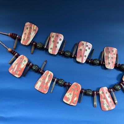 Vintage costume jewelry, many pieces from India, Africa, Mexico, as well as Native American and Alaskan pieces, tons of necklaces,...