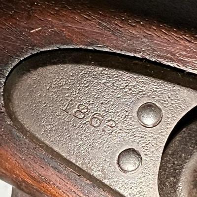 Civil War 1863 Springfield rifle with an 1869 trapdoor conversion--around 1200 of these conversions were done in 1869 by the US Army