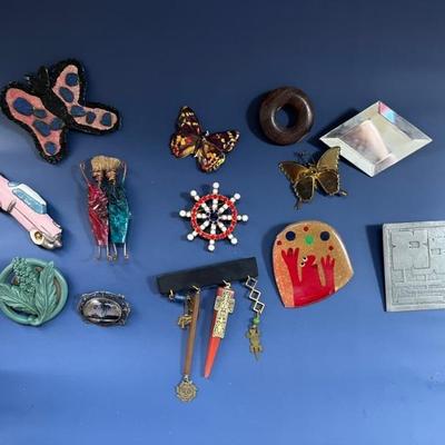 Vintage costume jewelry, many pieces from India, Africa, Mexico, as well as Native American and Alaskan pieces, tons of necklaces,...