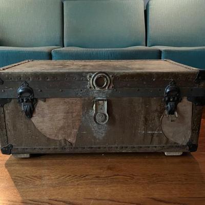 Antique footlocker, trunk, makes a great little coffee table plus storage