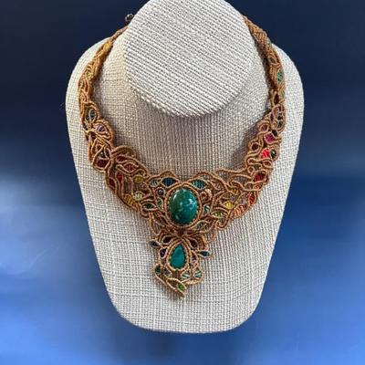 Vintage costume jewelry, many pieces from India, Africa, Mexico, as well as Native American and Alaskan pieces, tons of necklaces,...