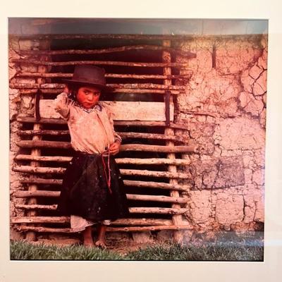 triple portrait of a young Mexican girl by Emerson, 23" x 58"