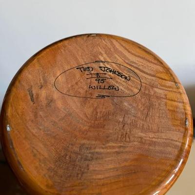 handmade wooden bottle by Ted Johnson