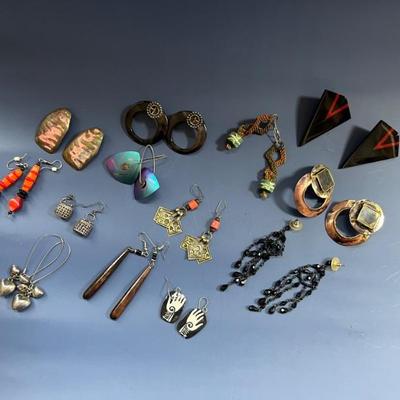 Vintage costume jewelry, many pieces from India, Africa, Mexico, as well as Native American and Alaskan pieces, tons of necklaces,...