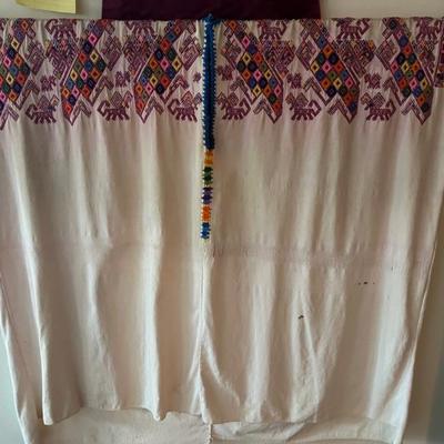 vintage South American poncho wall hanging