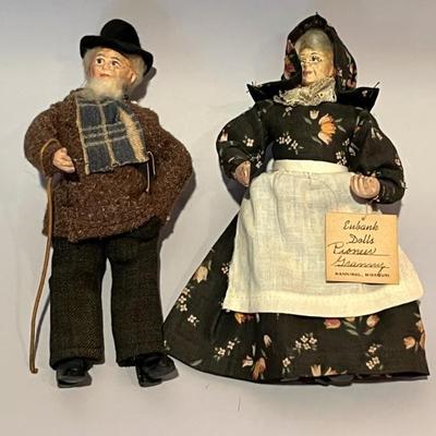 vintage Eubank dolls, Pioneer Granny and Grandpa