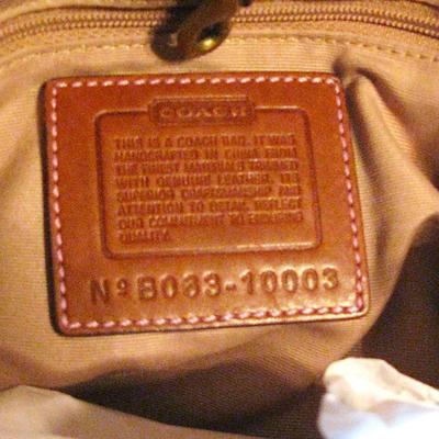 Coach Leather and Canvas Shoulder Bag