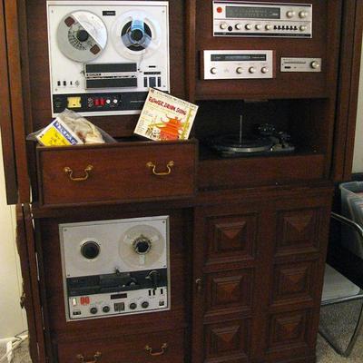 Drexel Cabinet with Built in Stereo / Turntable / Reel to Reel.