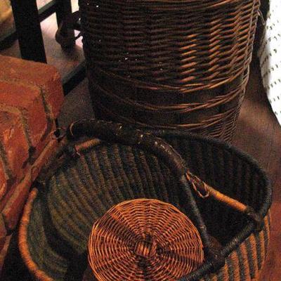 Many Nice Woven Wood Baskets Throughout the Home
