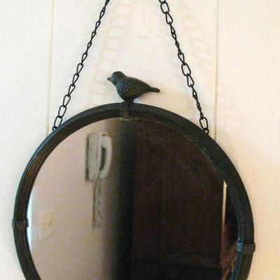 Cast Iron Bird Mirror
