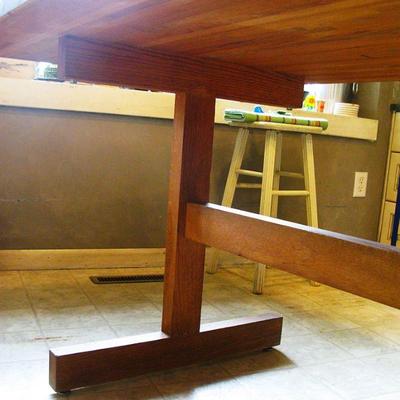 Solid Wood Farmhouse Table Very Nice!