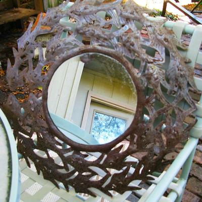 Metal Rustic Outdoor Mirror