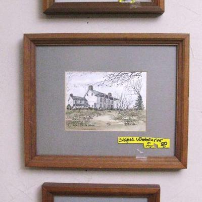 Framed Local Artist Signed Watercolor