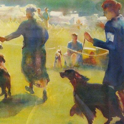 Thomas Brooks Dog Show Painting - Perfect gift for someone who shows dogs or a breeder.