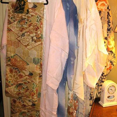 Women's Japanese Silk Kimono's / Obi Sash
