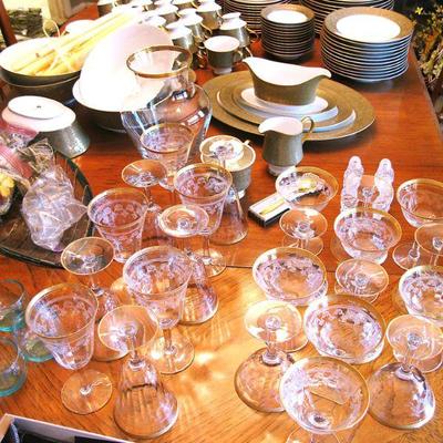 Delicate Lace Crystal Glasses