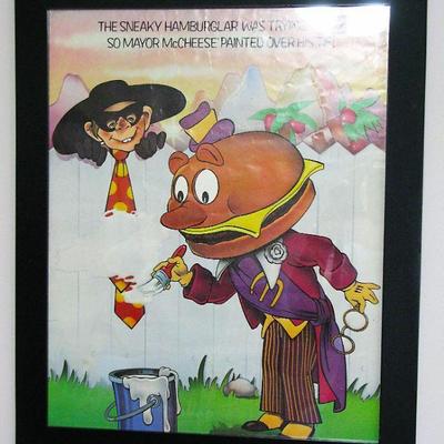 Vintage Hamburglar Poster Framed