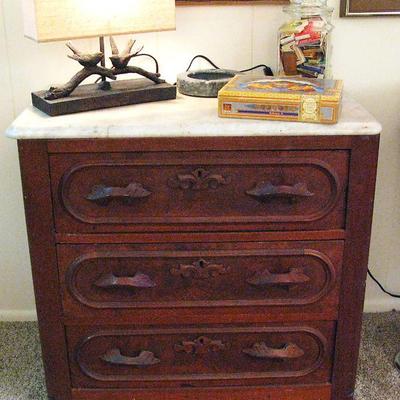 Antique Marble Top Chest of Drawers