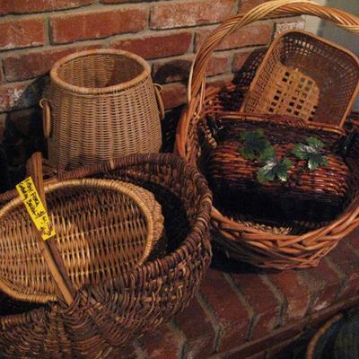 Many Nice Woven Wood Baskets Throughout the Home