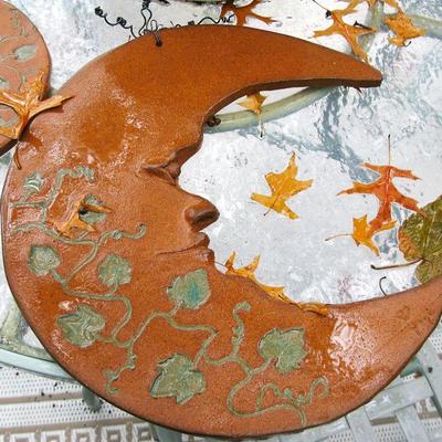 Pottery Painted Large Moon
