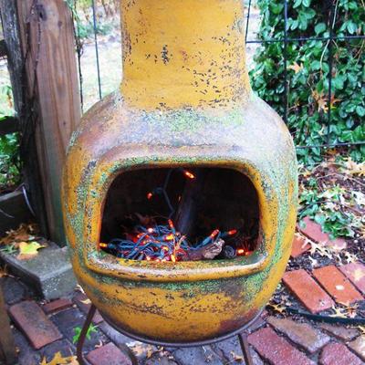 Chiminea with Lights