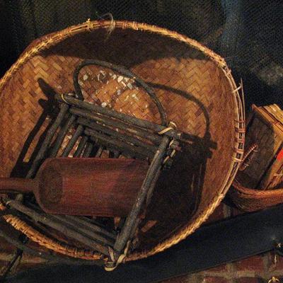 Many Nice Woven Wood Baskets Throughout the Home