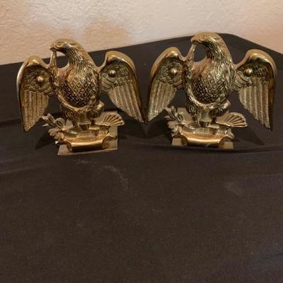 Brass Eagle Bookeends